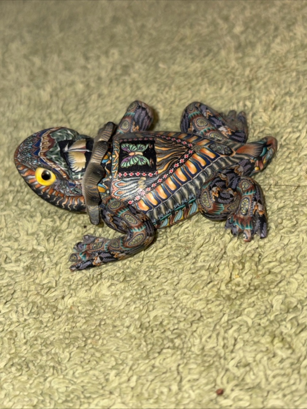 Multicolor Decorative Frog Jon Anderson art